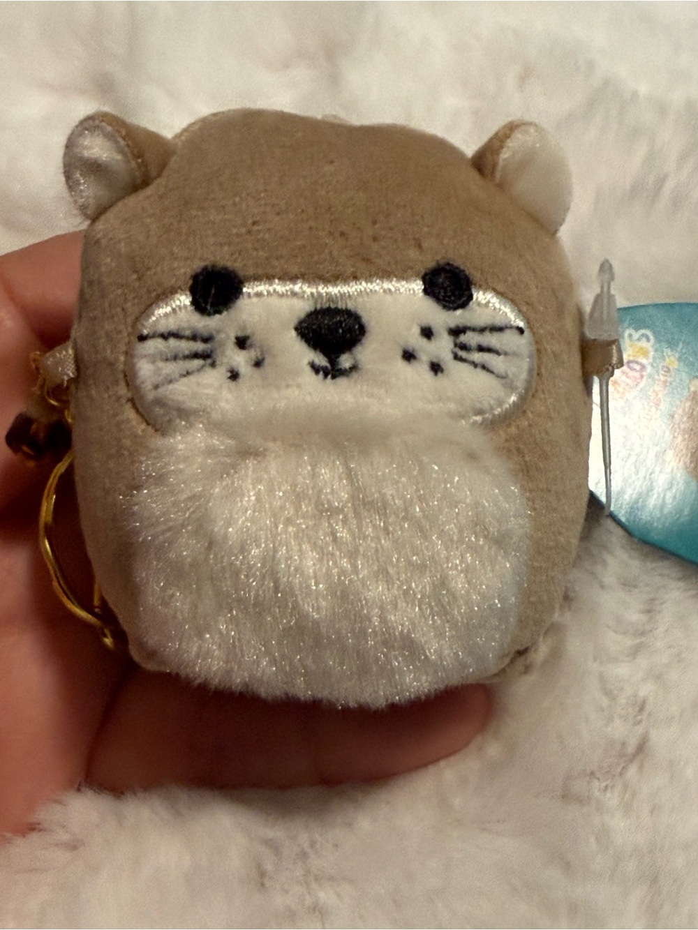 Rie the Light Brown Otter Micromallow Plush Keychain/ Bag Charm- NWT